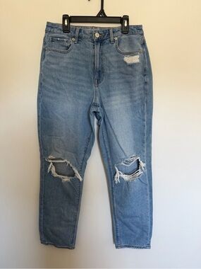 American Eagle Outfitters Light Blue Ripped Mom Jeans